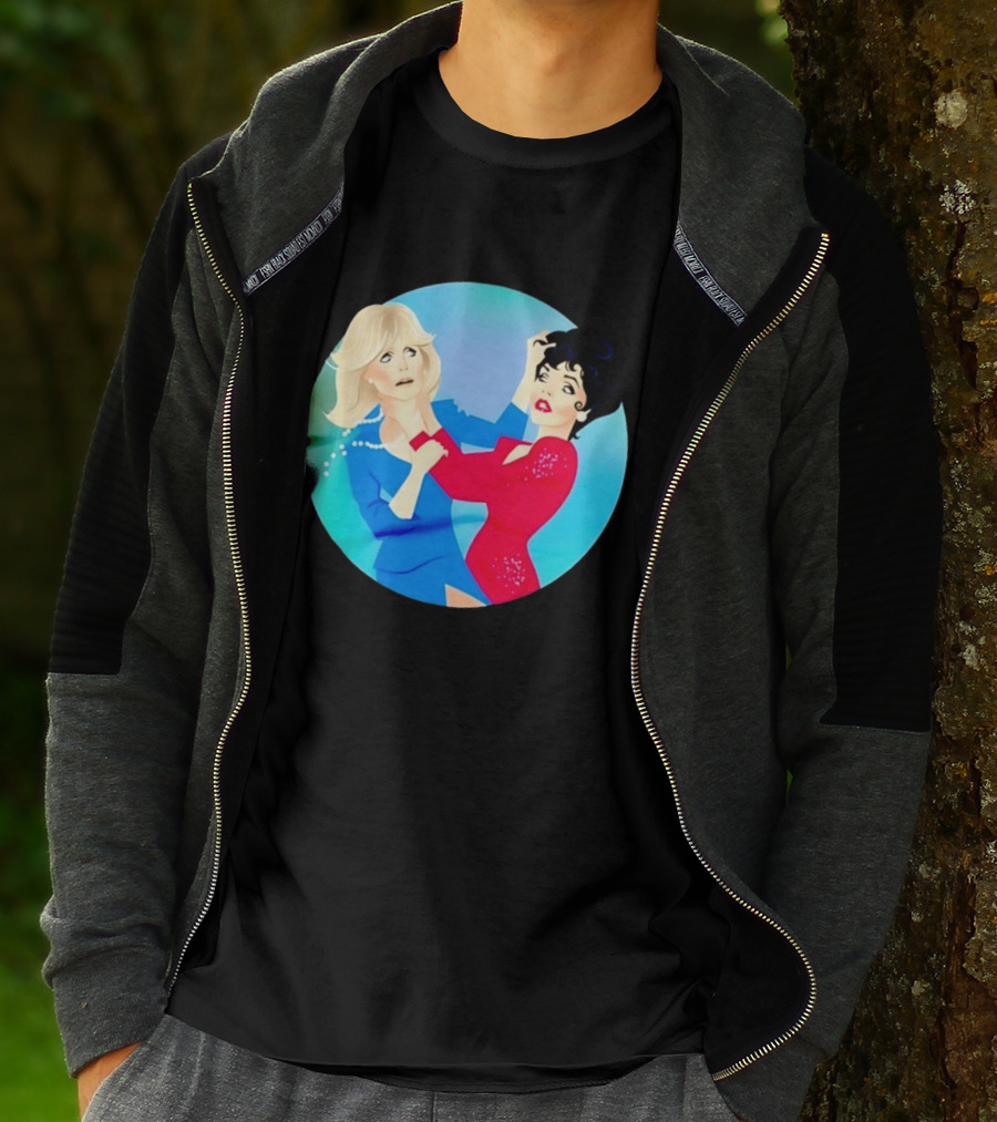 Alexis Carrington Krystle Carrington Iconic Dynasty Catfight Scene T-Shirt