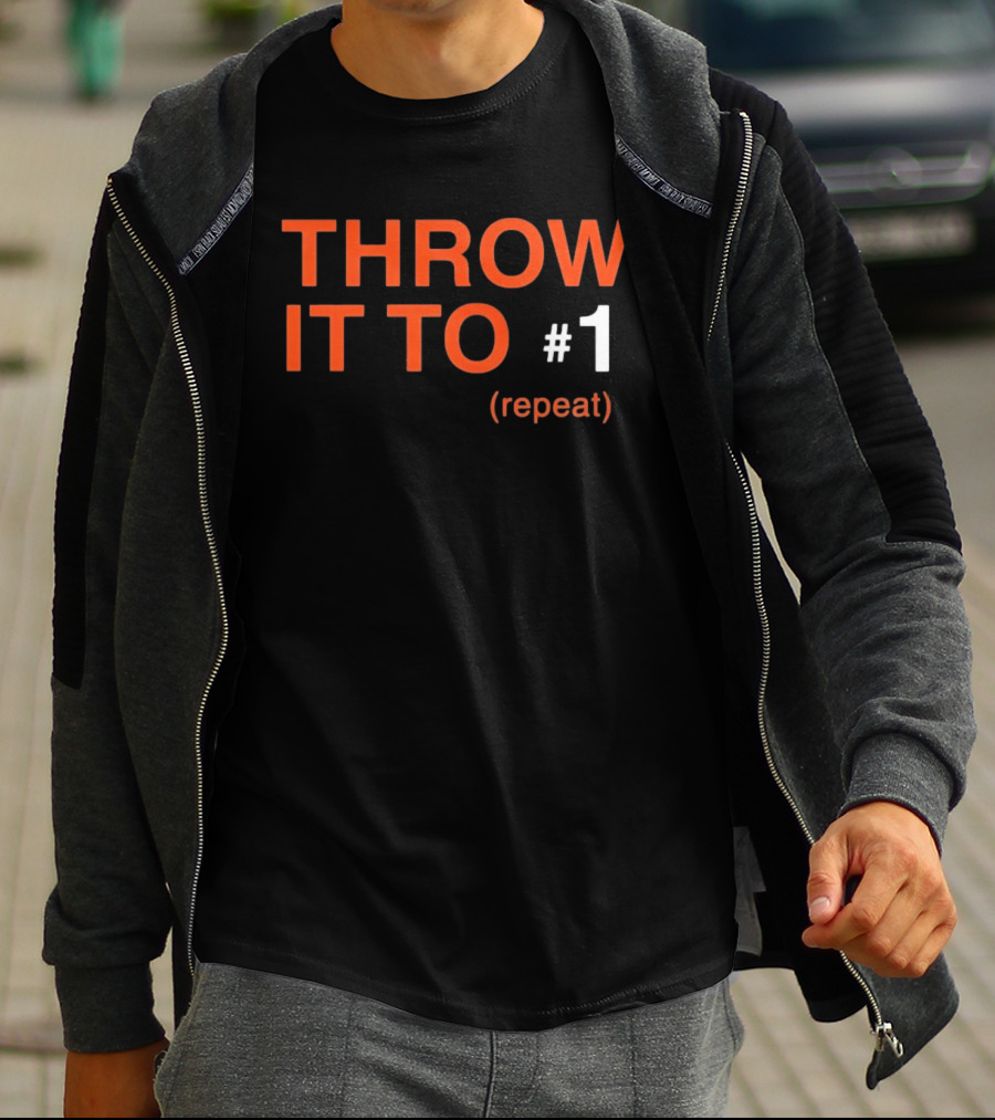 Cincinnati Bengals Throw It To #1 Repeat Football Receiver T-Shirt
