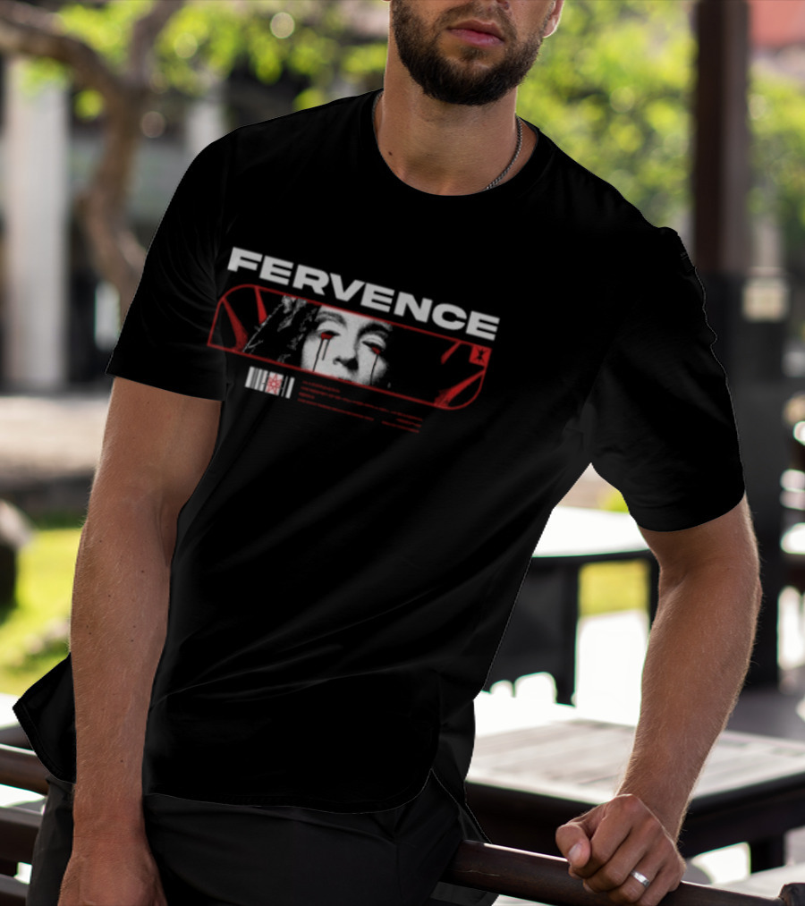 Indiemerchstore Fervence Constructs Effigy Red White Face T-Shirt