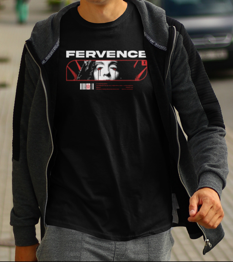 Indiemerchstore Fervence Constructs Effigy Red White Face T-Shirt
