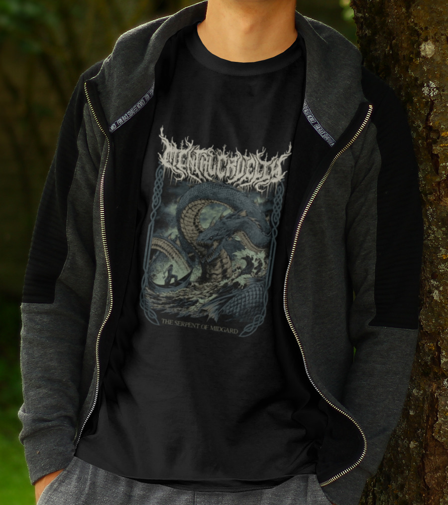 Indiemerchstore Mental Cruelty The Serpent Of Midgard Mythical Sea Monster Norse Viking T-Shirt