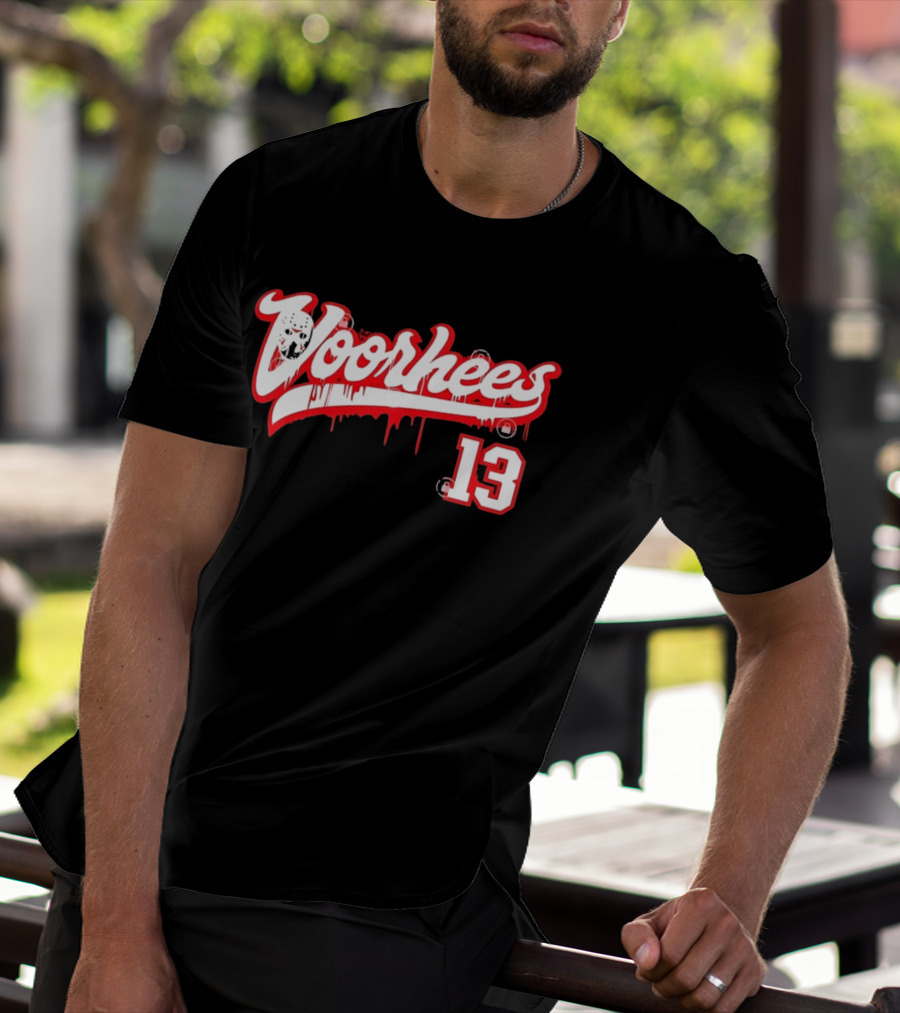 Jason Voorhees Mask Dripping Blood 13 Hockey Friday The 13th T-Shirt
