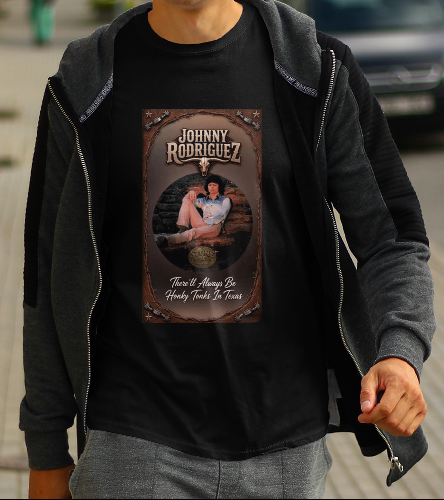 Johnny Rodriguez Cowboy Style Texas Honky Tonks Music Stone Pony T-Shirt