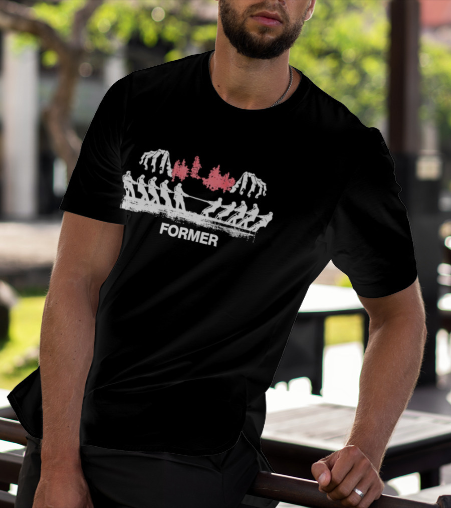 Former Tug Of War Skeleton Hands Gothic T-Shirt