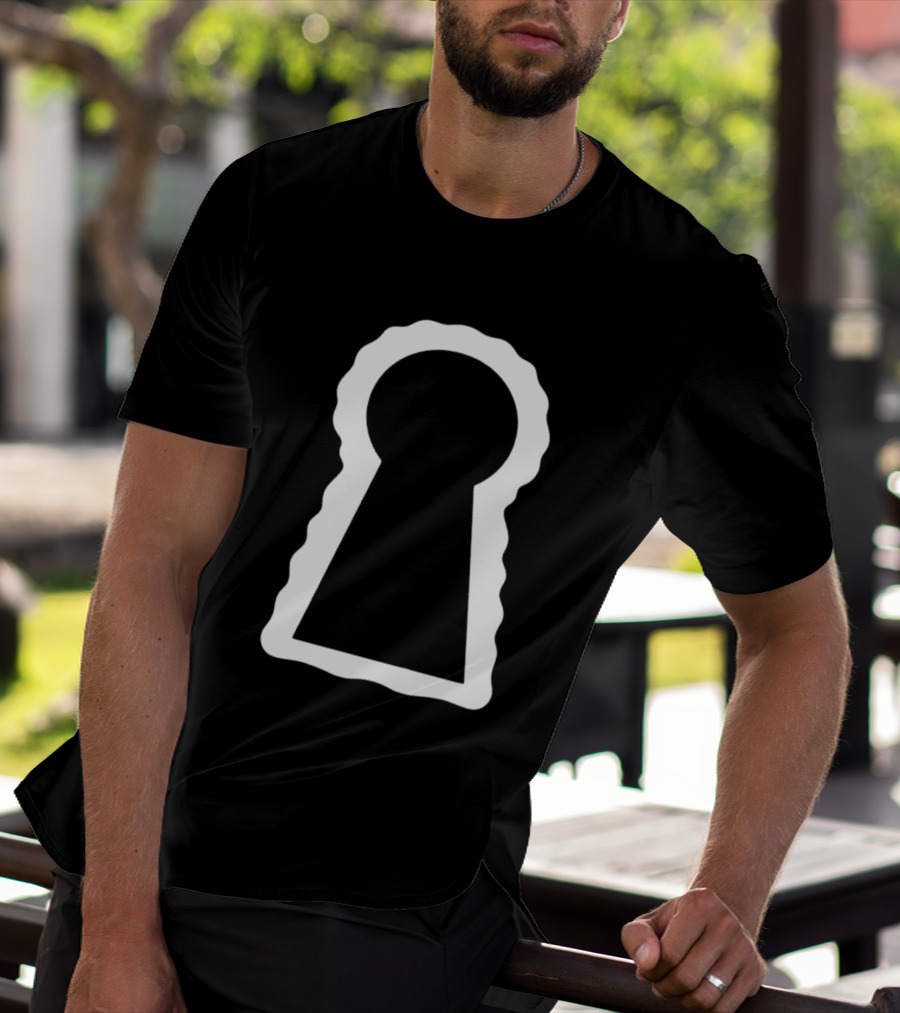 Minimalist Keyhole Secret Door Aesthetic T-Shirt