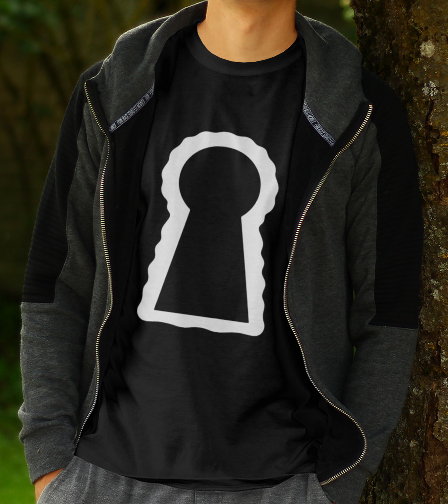 Minimalist Keyhole Secret Door Aesthetic T-Shirt