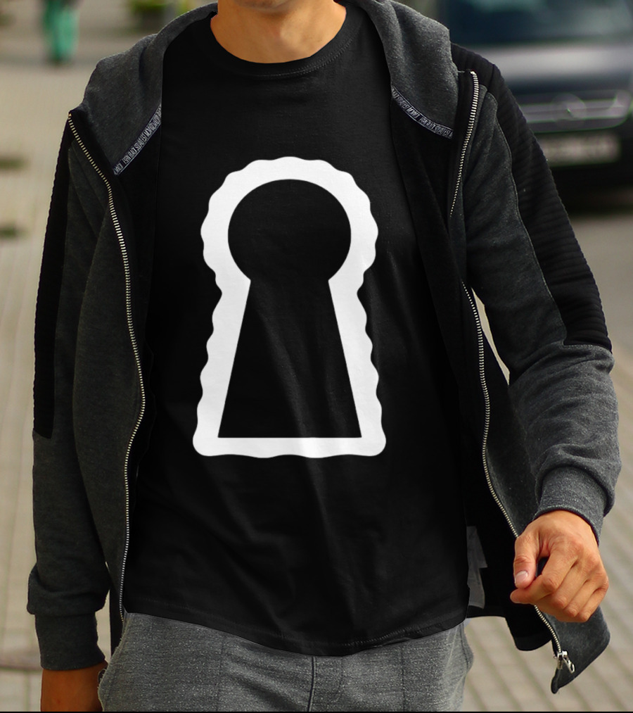 Minimalist Keyhole Secret Door Aesthetic T-Shirt