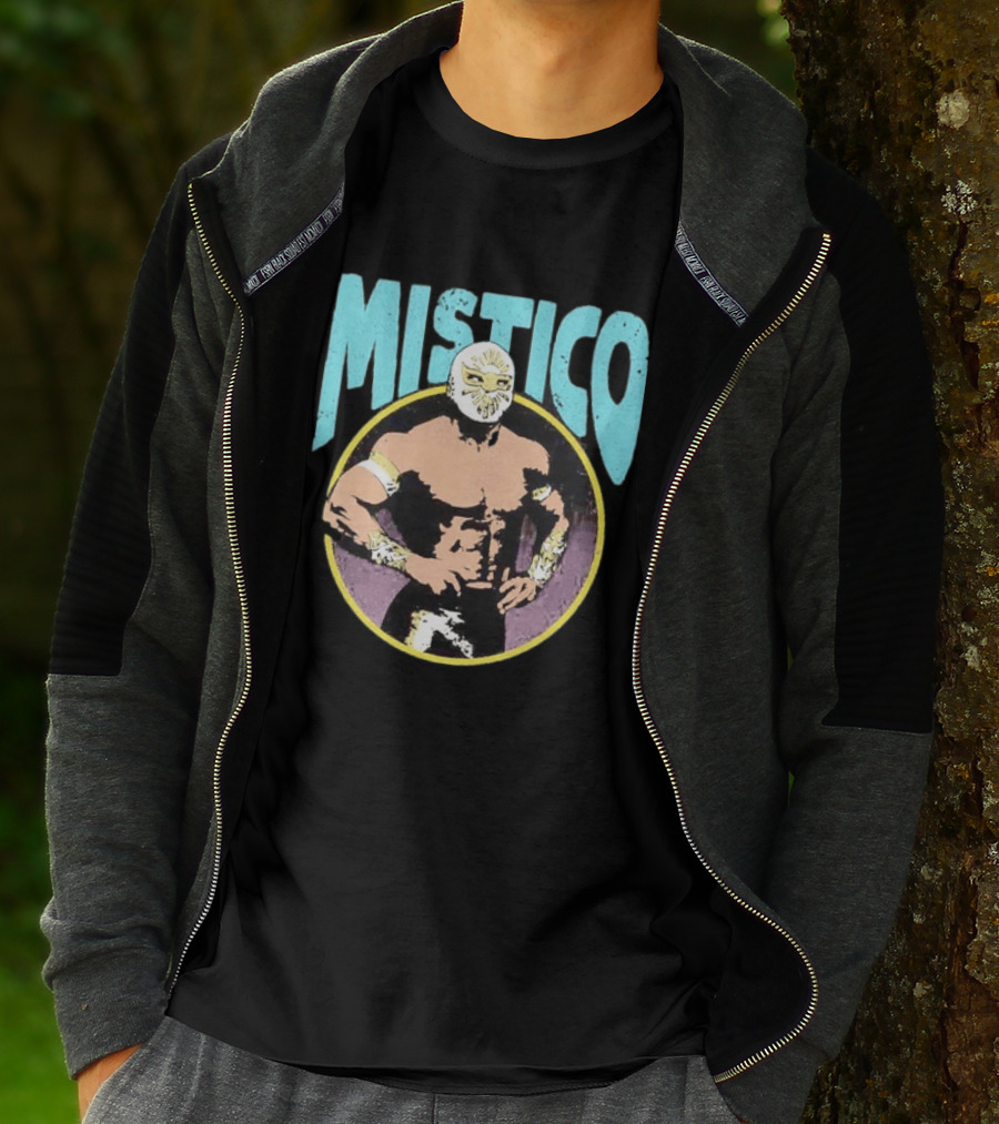 Mistico Lucha Libre Wrestler CMLL Mexican Wrestling Iconic Masked Fighter T-Shirt