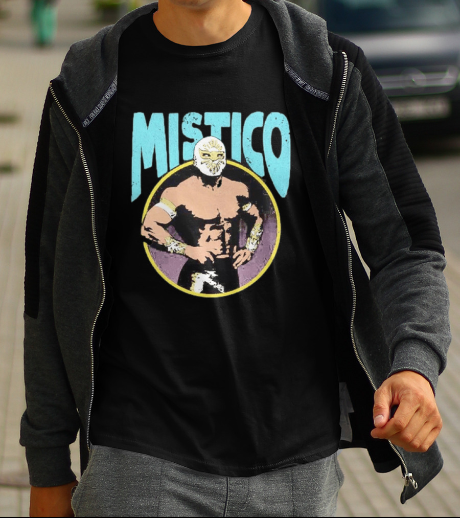 Mistico Lucha Libre Wrestler CMLL Mexican Wrestling Iconic Masked Fighter T-Shirt