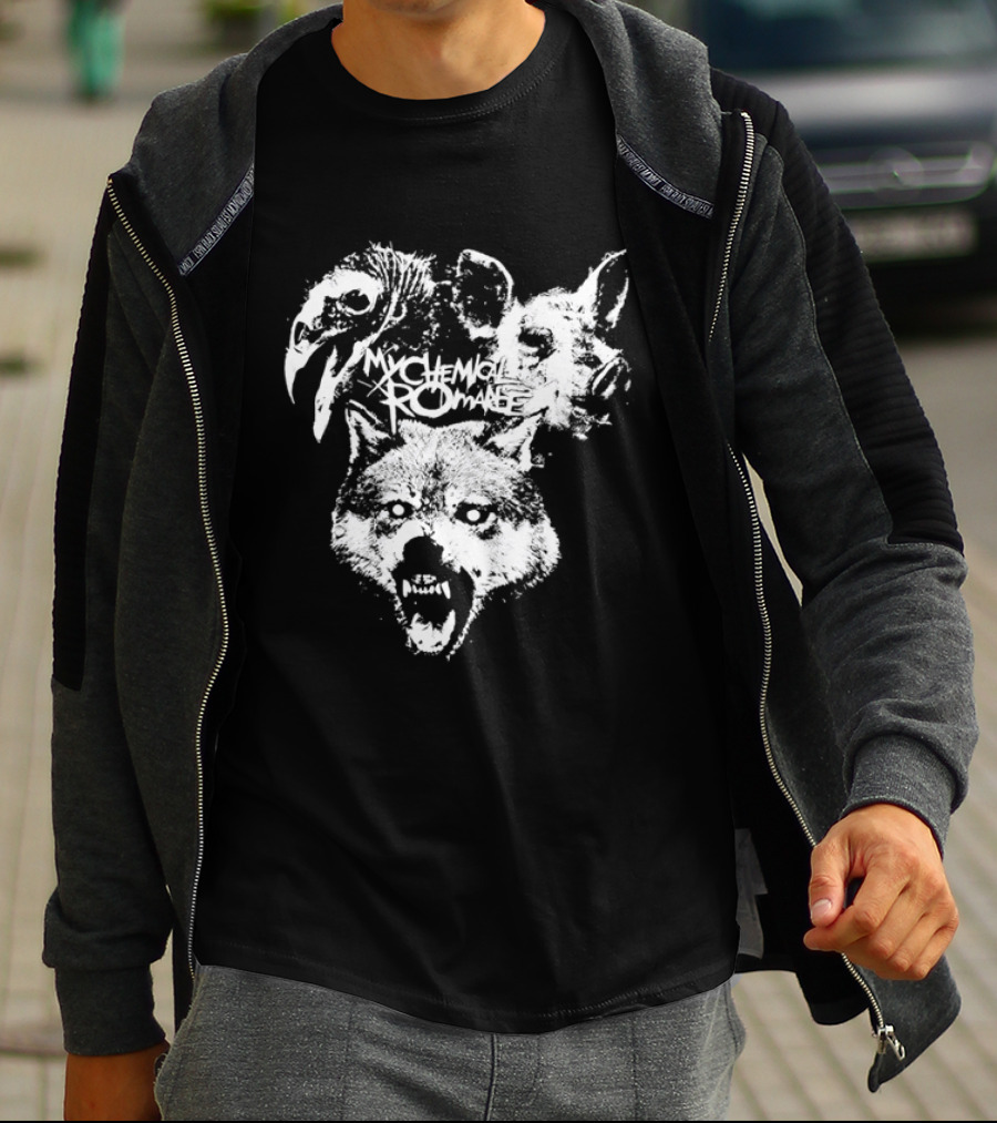 My Chemical Romance Wolf Vulture Pig MCR Band T-Shirt