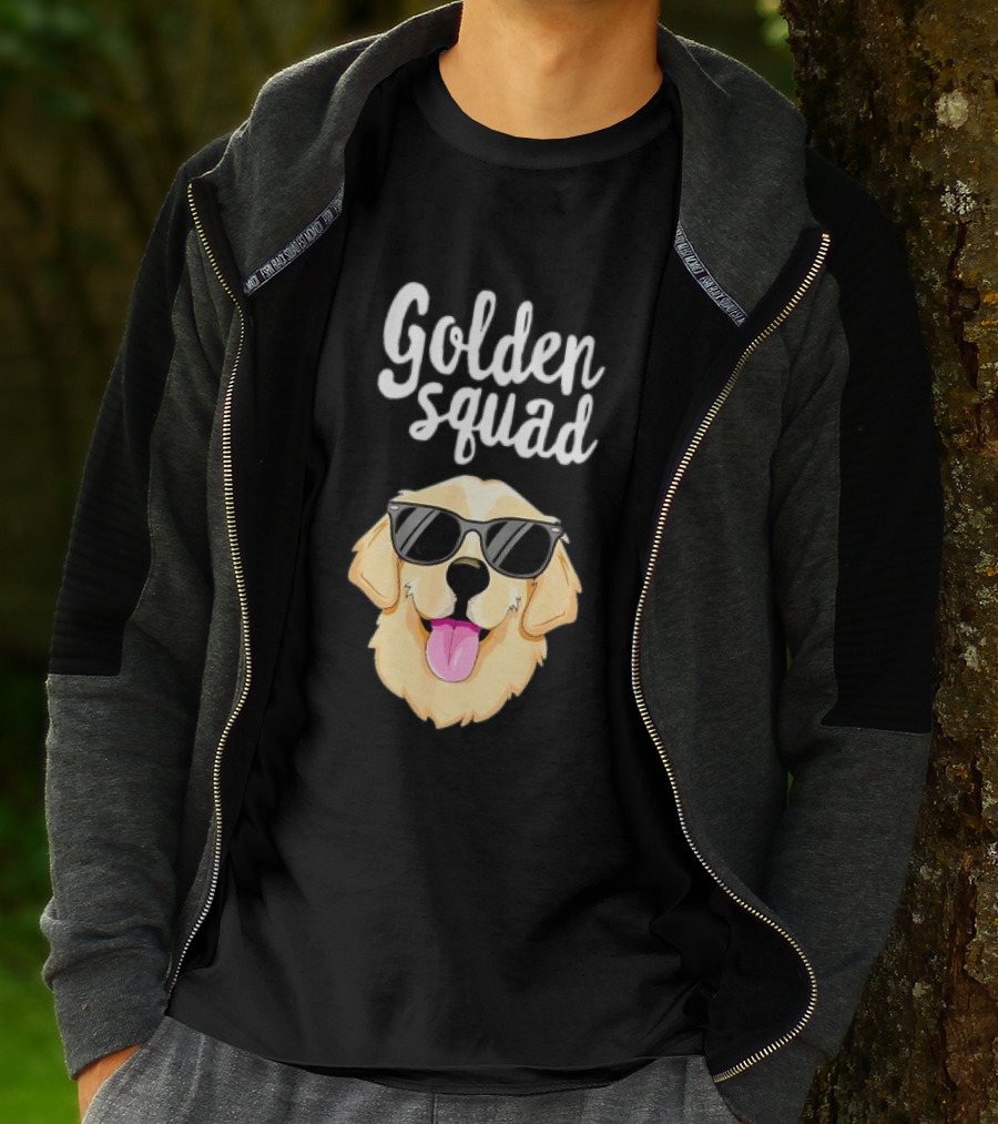 Golden Squad Golden Retriever Dog With Sunglasses T-Shirt