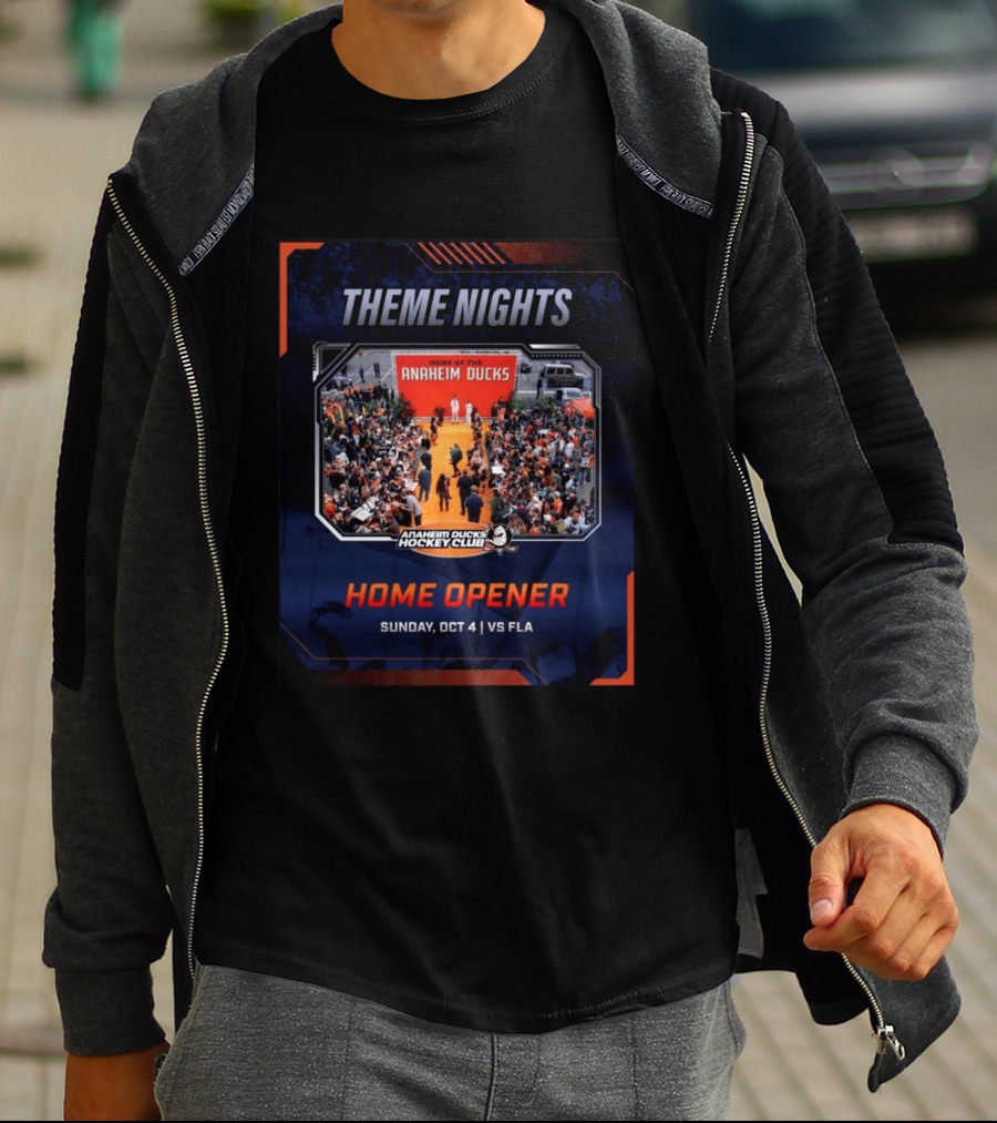 Theme Nights Home Opener Anaheim Ducks Hockey Club Sunday Oct 4 Vs Fla T-Shirt