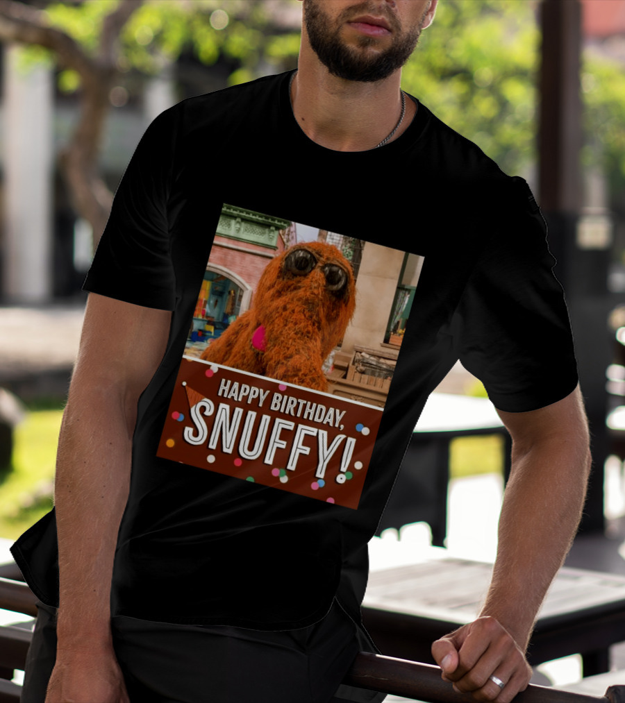 Happy Birthday Snuffy Celebrate With Cheerful Confetti T-Shirt