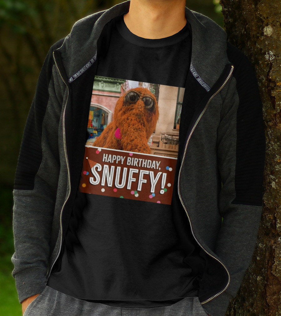 Happy Birthday Snuffy Celebrate With Cheerful Confetti T-Shirt