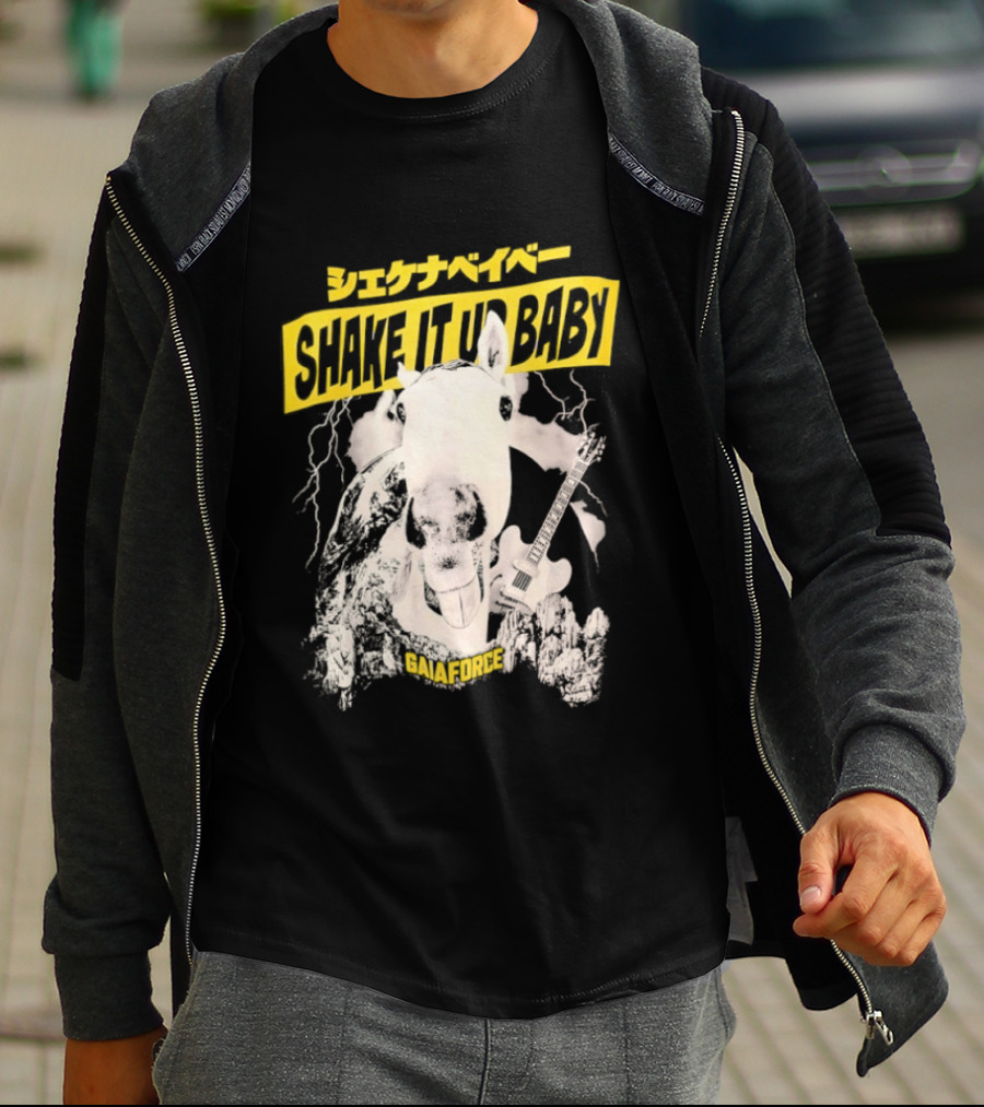 Shake It Up Baby Gaiaforce Horse Electric Guitar T-Shirt