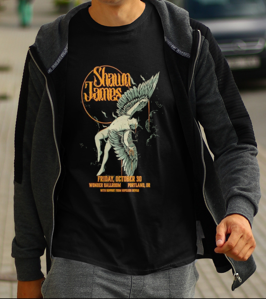 Shawn James Live Wonder Ballroom Portland OR October 30 2026 Special Guest Sam Hopeless T-Shirt