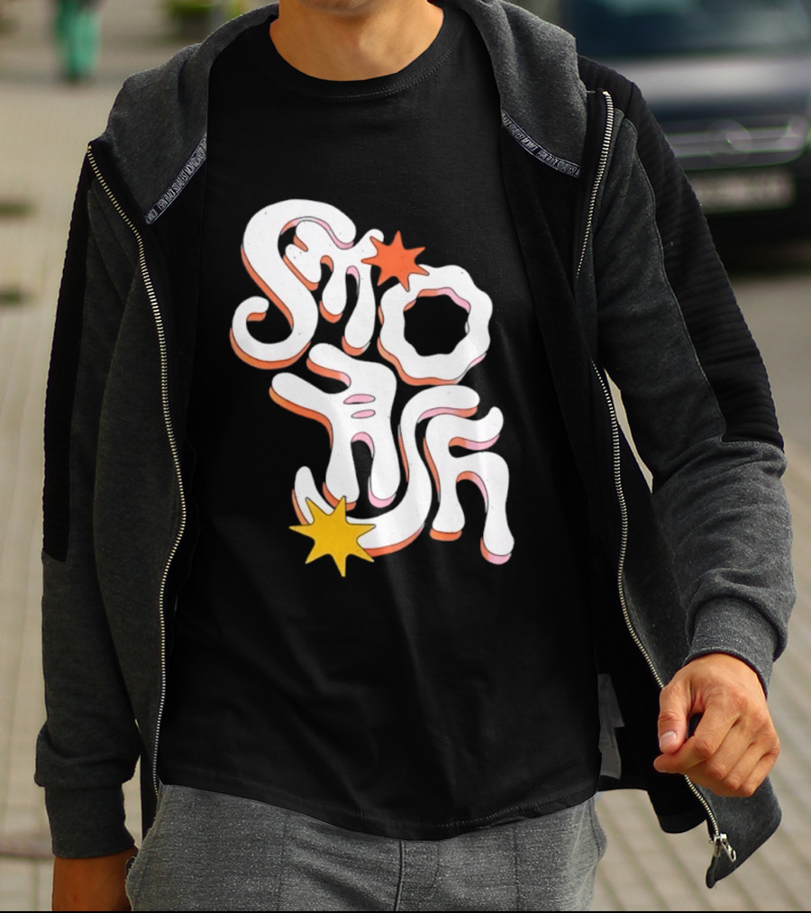 Stash Groovy 70s Retro Psychedelic Style With Stars T-Shirt