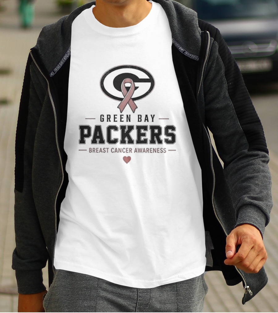 Green Bay Packers Breast Cancer Awareness Faith Over Fear Hope Over Everything T-Shirt
