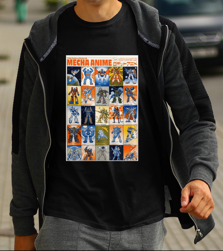 The Evolution Of Mecha Anime V.2 T-Shirt