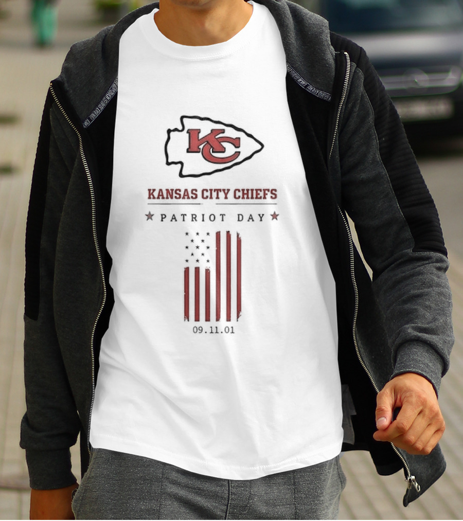 Kansas City Chiefs Vs All Y'all Patriot Day Flag Chiefs KC Arrowhead Red White Stripes Stars 9 11 01 T-Shirt