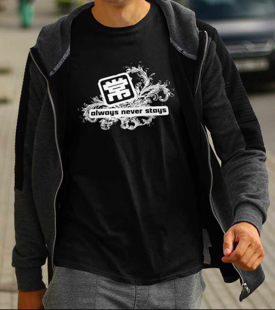 Always Never Stays Kanji Floral T-Shirt