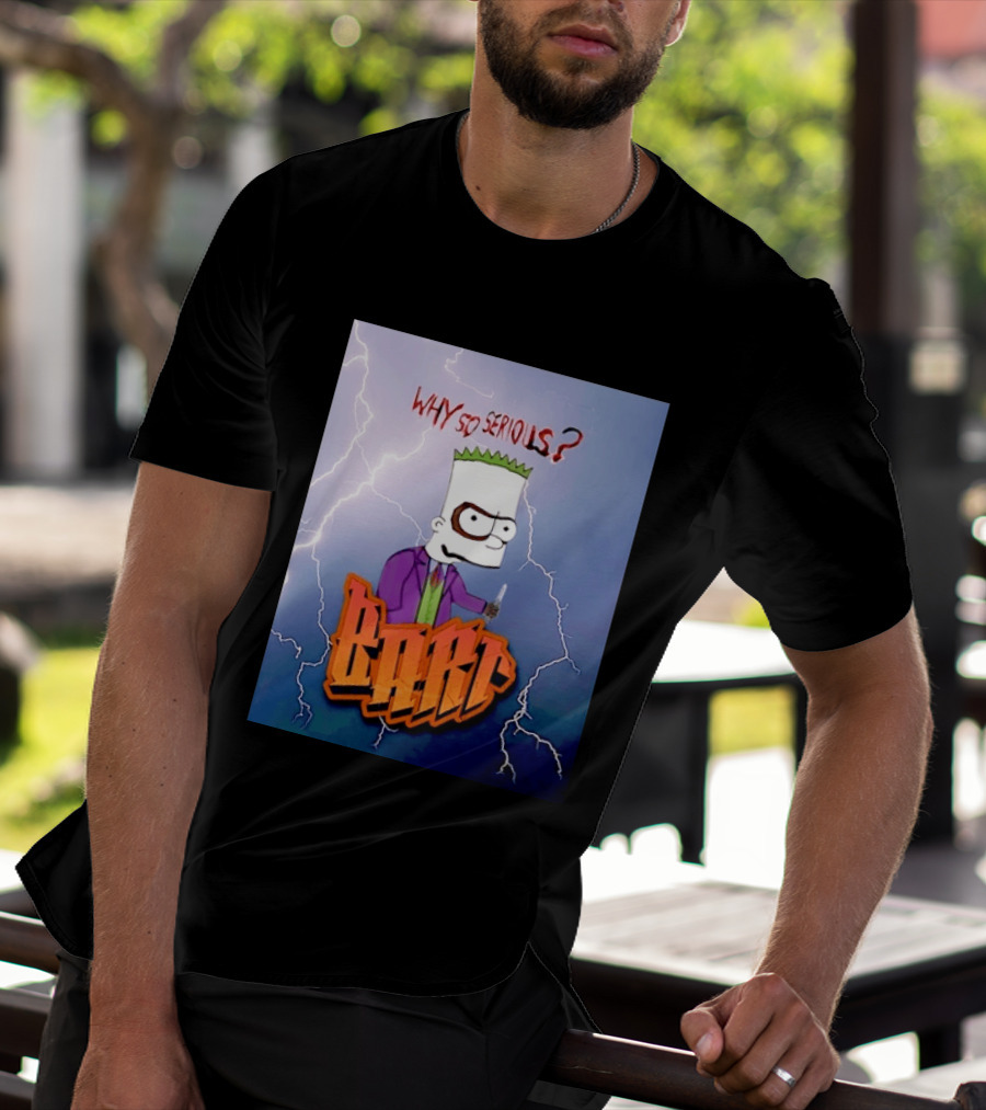 Bart Simpson Why So Serious Joker Lightning Mashup T-Shirt