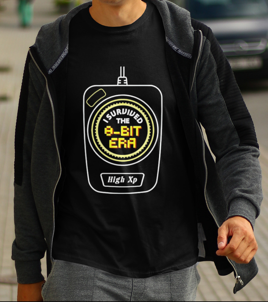 I Survived The 8 Bit Era High XP Retro Gaming Nostalgia T-Shirt