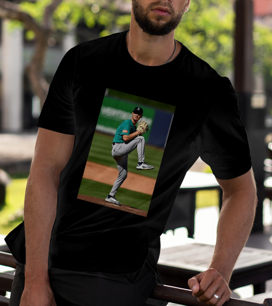 Seattle Mariners Kade Anderson Pitching Stance T-Shirt