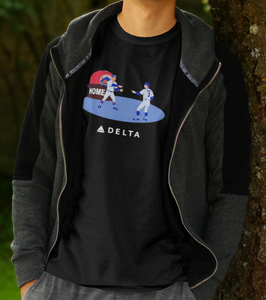 New York Mets MLB Delta Home Baseball Players Pointing Meme T-Shirt