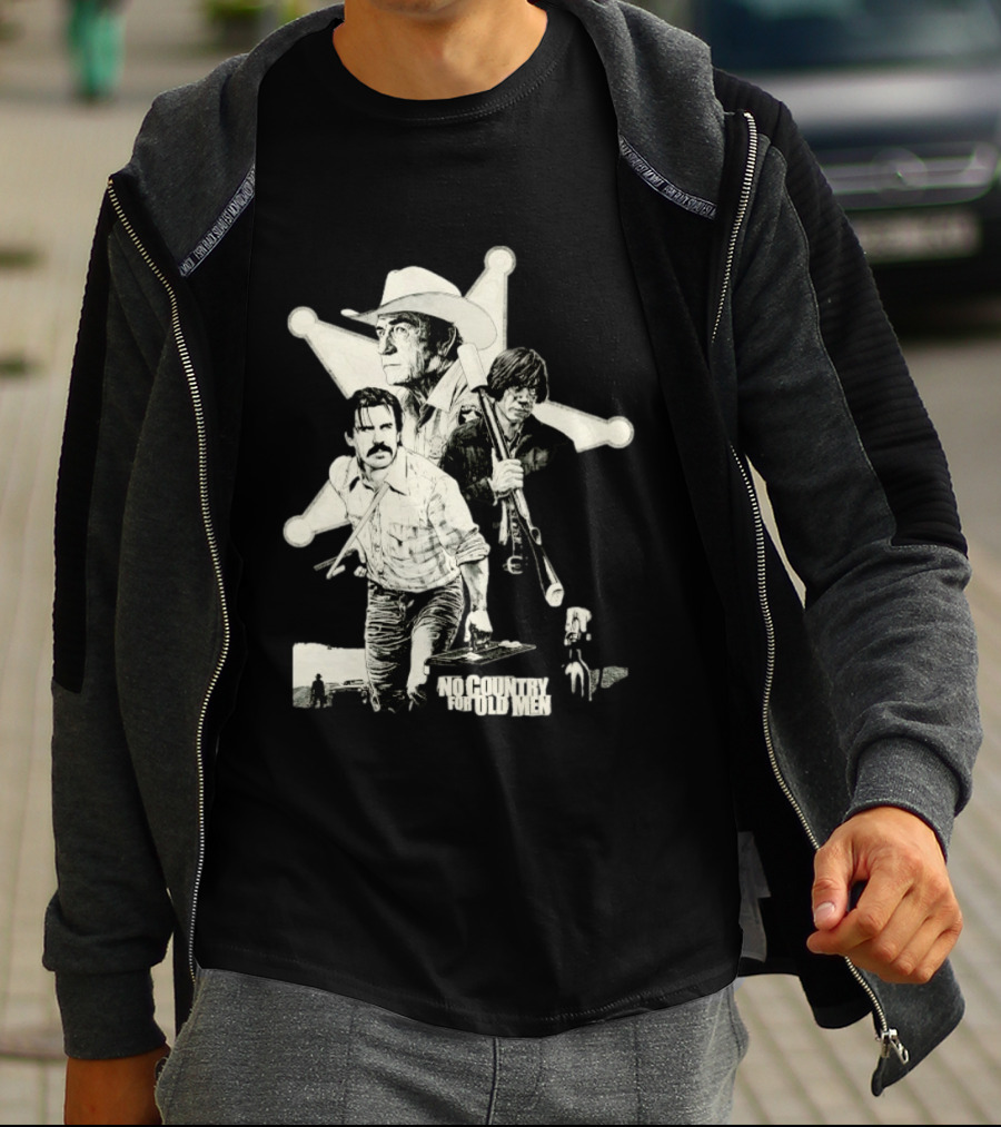 No Country For Old Men Movie Cast Art Javier Bardem Josh Brolin Tommy Lee Jones T-Shirt