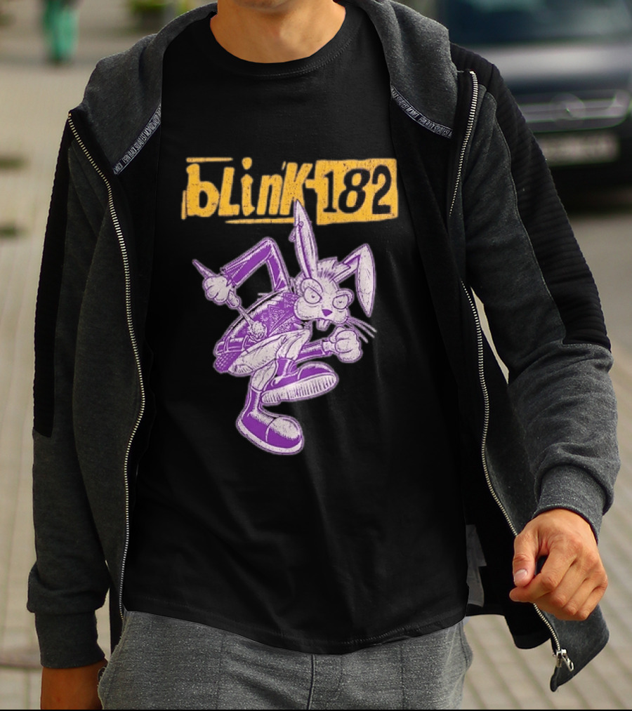 Blink 182 Distressed Punk Bunny T-Shirt