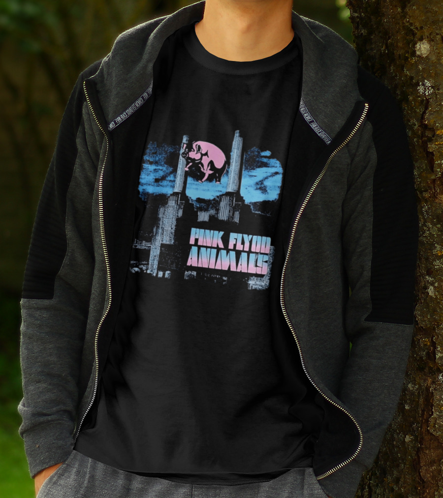 Pink Floyd Animals Album Cover Flying Pig Battersea Power Station T-Shirt
