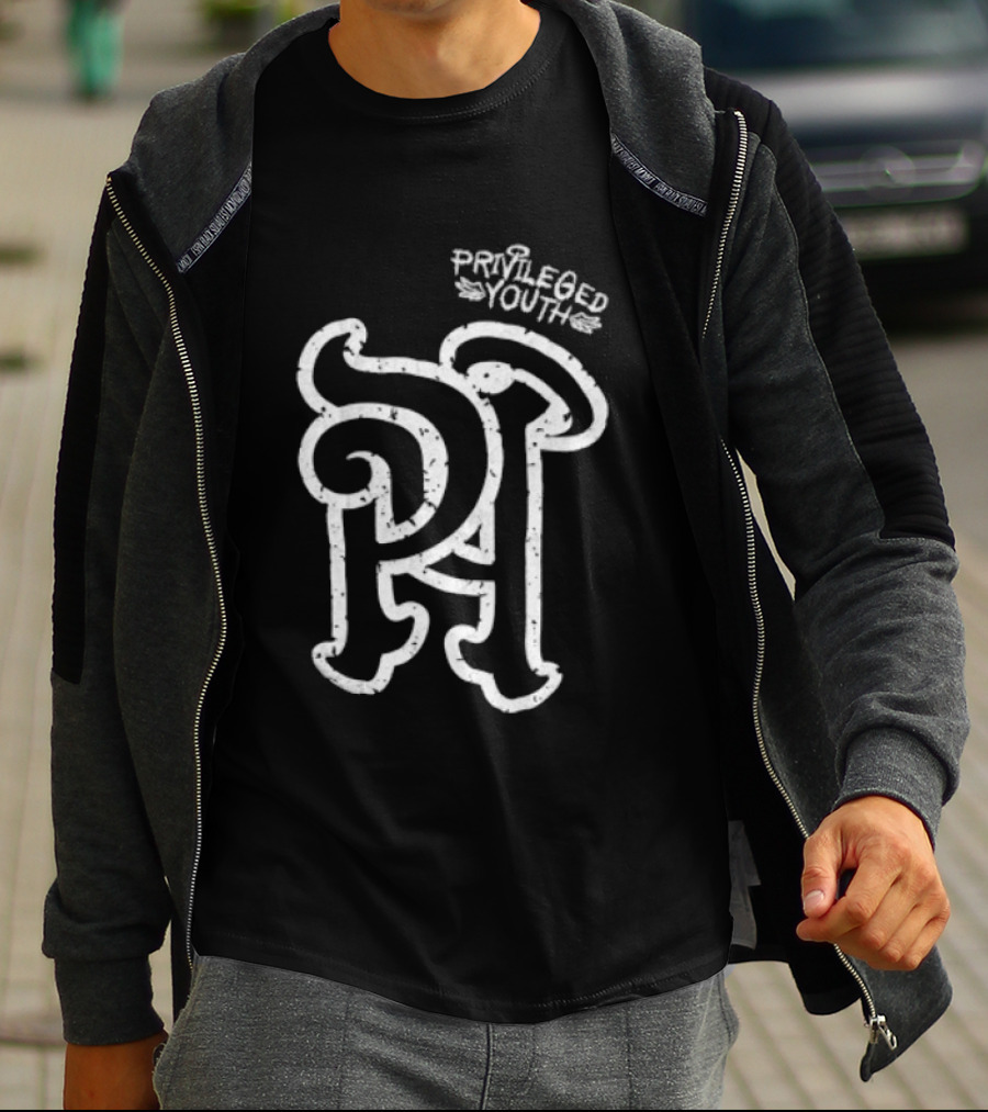 Privileged Youth Shaka Wear White Puff Oversized PA T-Shirt