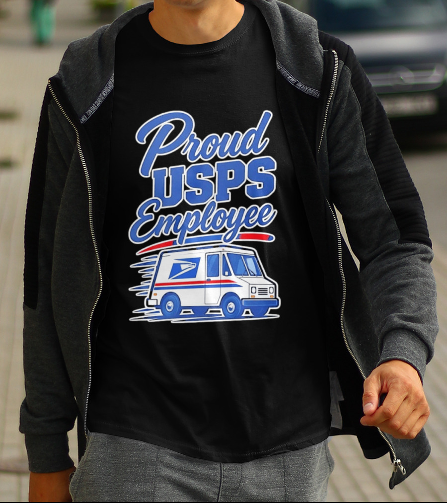 Proud USPS Employee With Postal Truck T-Shirt