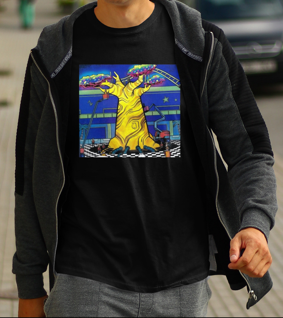 Imaginative Whimsical Fantasy Tree With Amusement Park Adventures T-Shirt