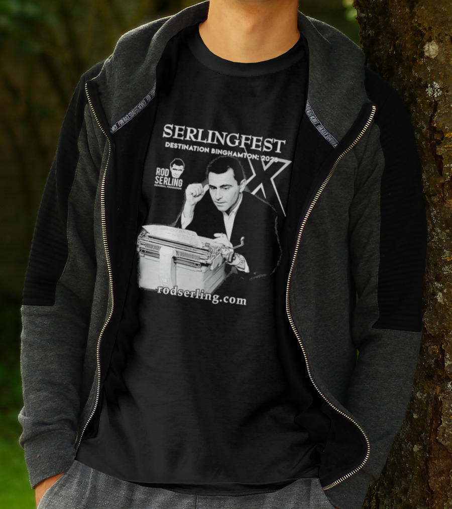 Serlingfest Destination Binghamton 2026 Rod Serling Classic Typing Image T-Shirt