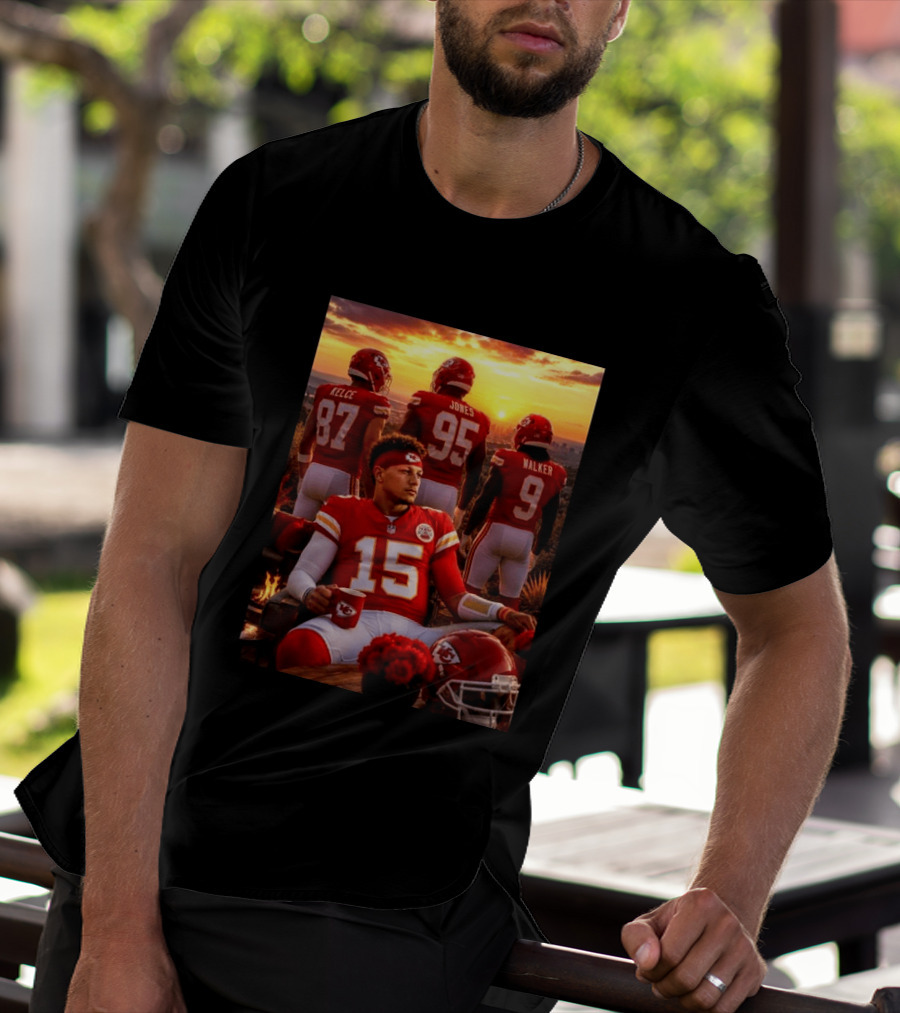 Good Morning Chiefs Kingdom Patrick Mahomes Kelce Jones Walker 87 95 9 15 T-Shirt