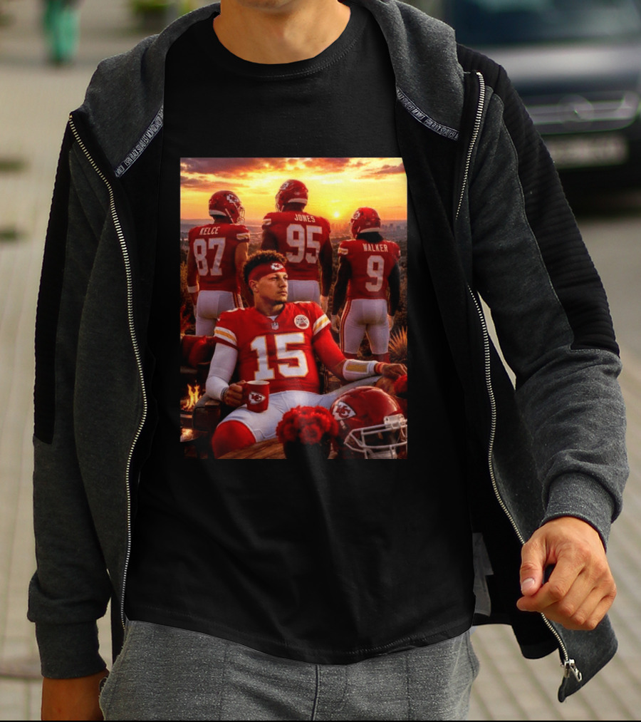 Good Morning Chiefs Kingdom Patrick Mahomes Kelce Jones Walker 87 95 9 15 T-Shirt