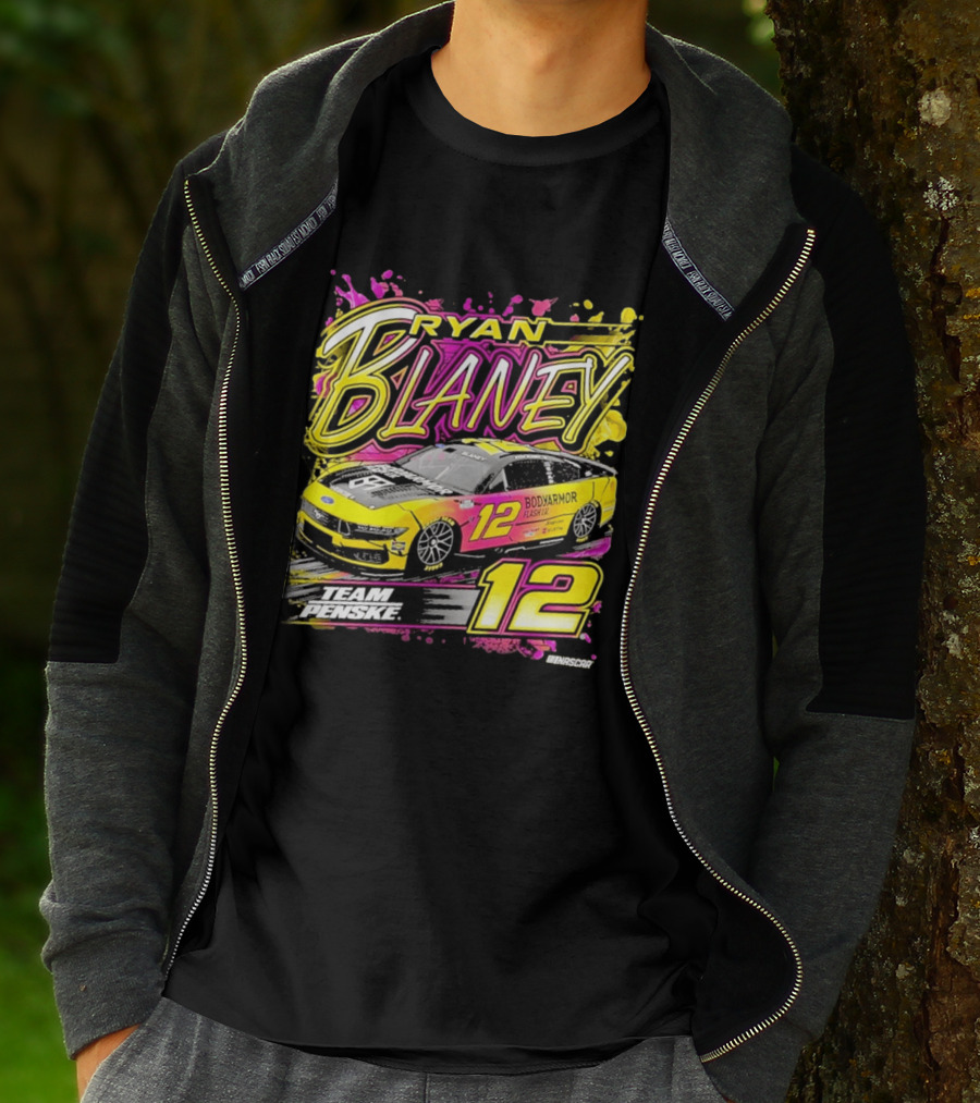Ryan Blaney Team Penske BodyArmor Flash I.V. Car Number 12 NASCAR T-Shirt