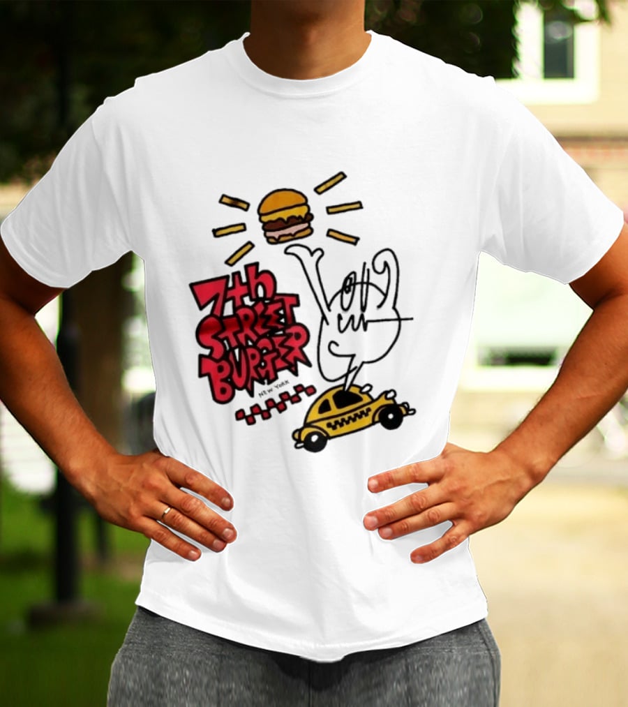 7th Street Burger Taxi With Burger And Sunbeam T-Shirt