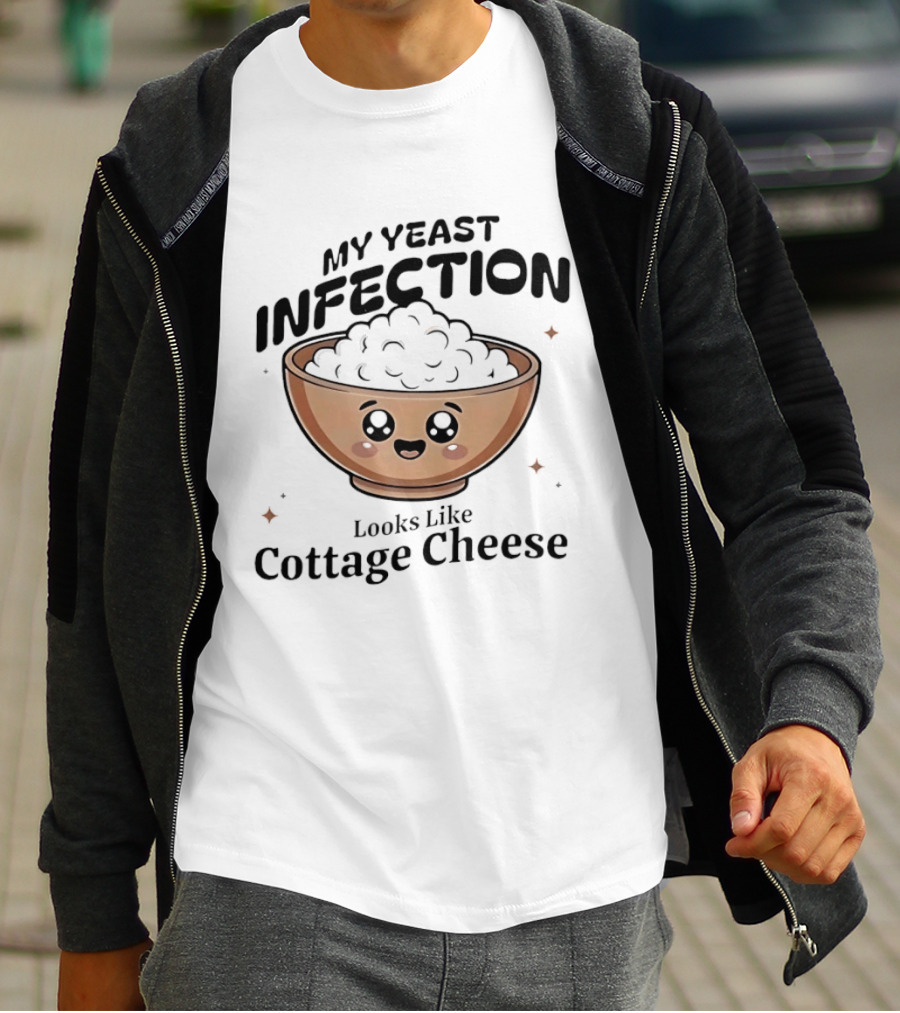 My Yeast Infection Looks Like Cottage Cheese Cute Cartoon Bowl T-Shirt
