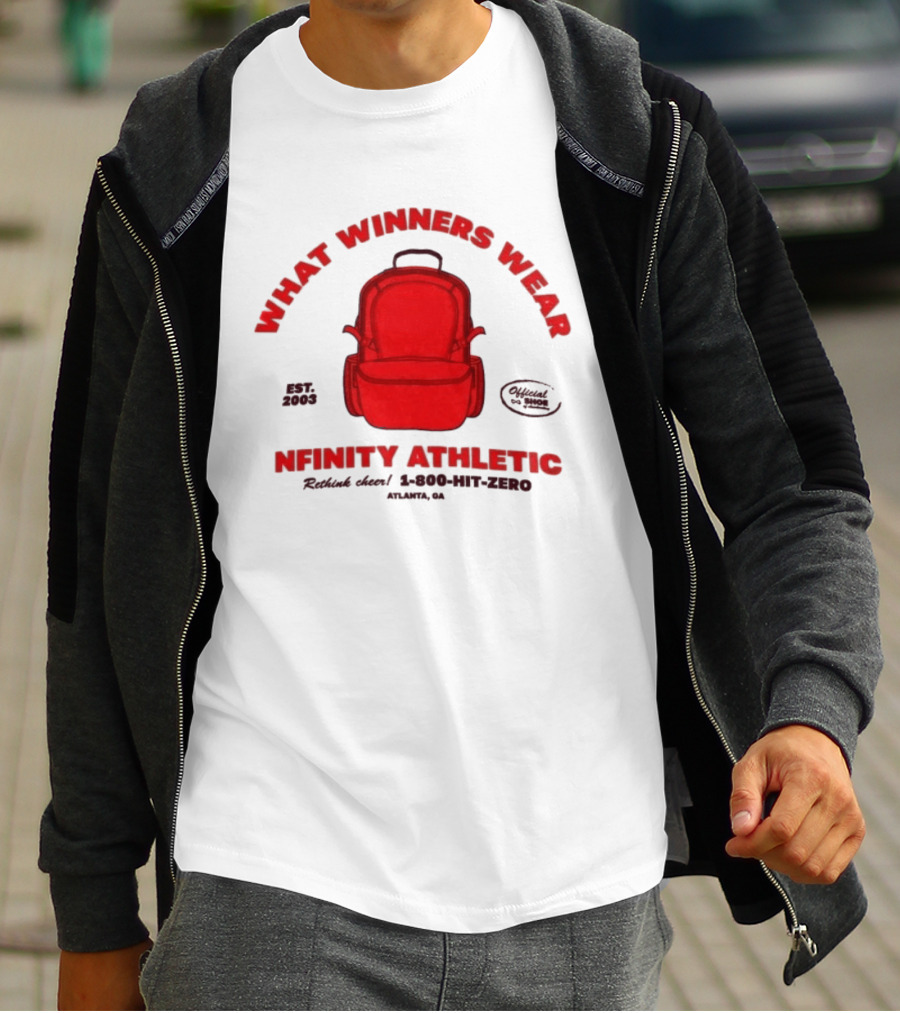 Nfinity Athletic What Winners Wear Backpack Established 2005 Red Rethink Atlanta T-Shirt