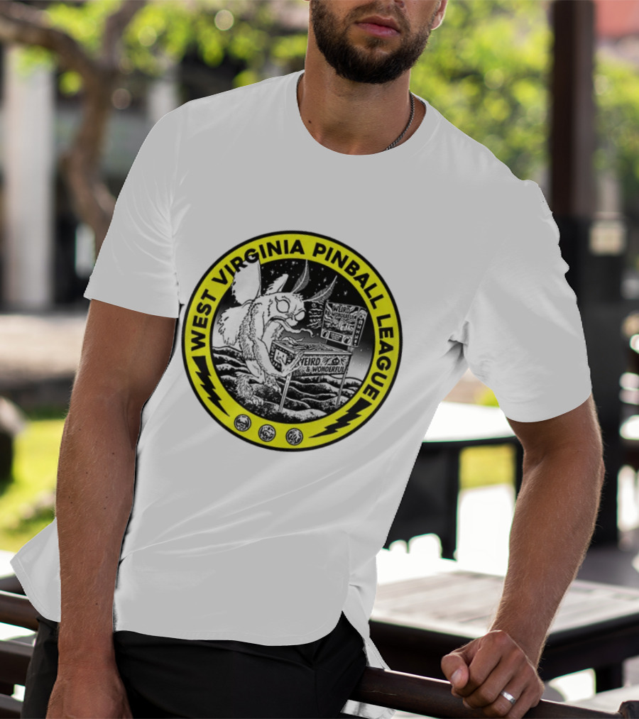 West Virginia Pinball League Mothman Weird Wonderful T-Shirt