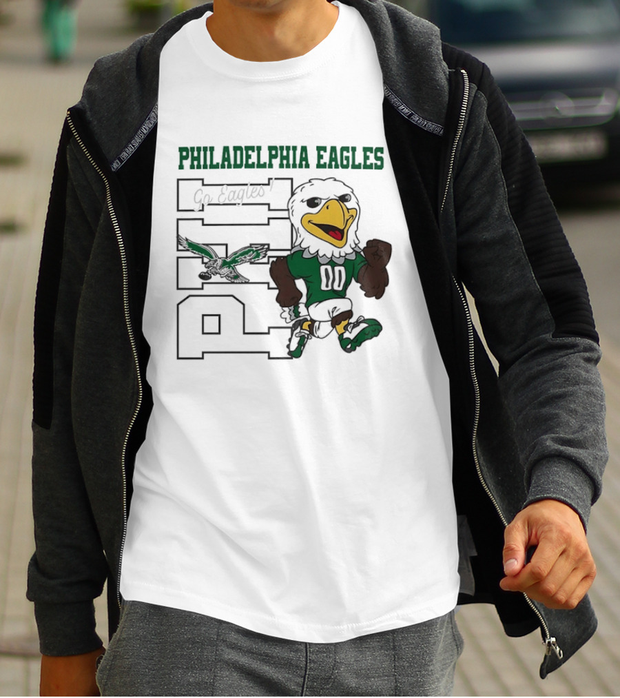 Philadelphia Eagles Go Eagles Mascot 00 Vintage Style Fan Gear T-Shirt