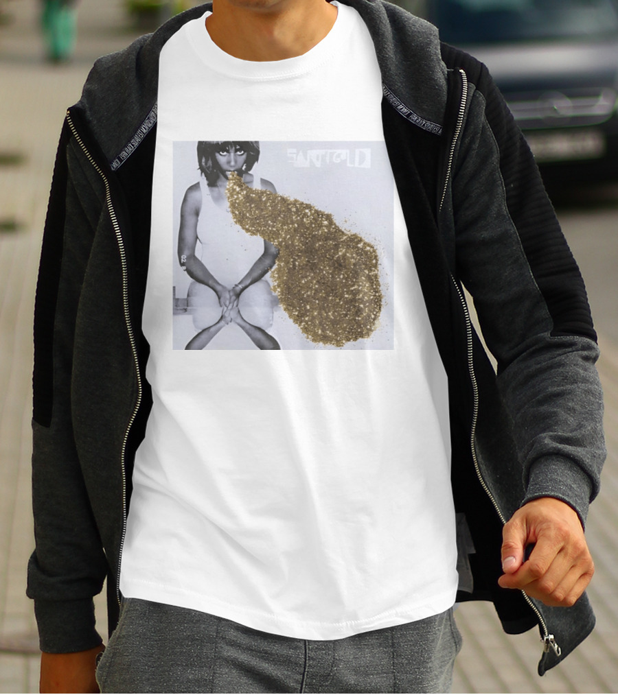 Santigold Gold Glitter Album Cover T-Shirt