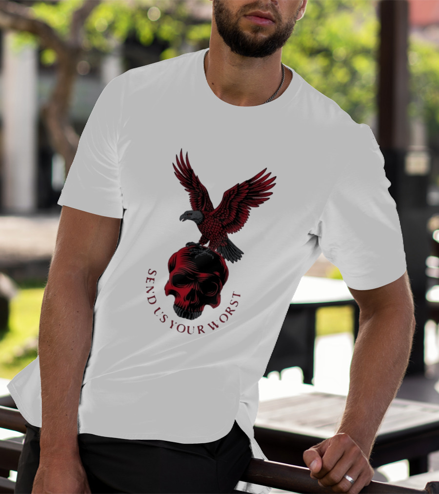 Send Us Your Worst Eagle And Skull Gothic T-Shirt