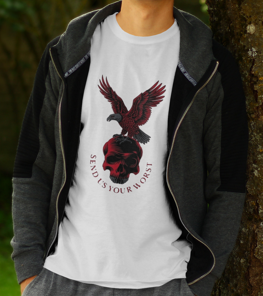 Send Us Your Worst Eagle And Skull Gothic T-Shirt