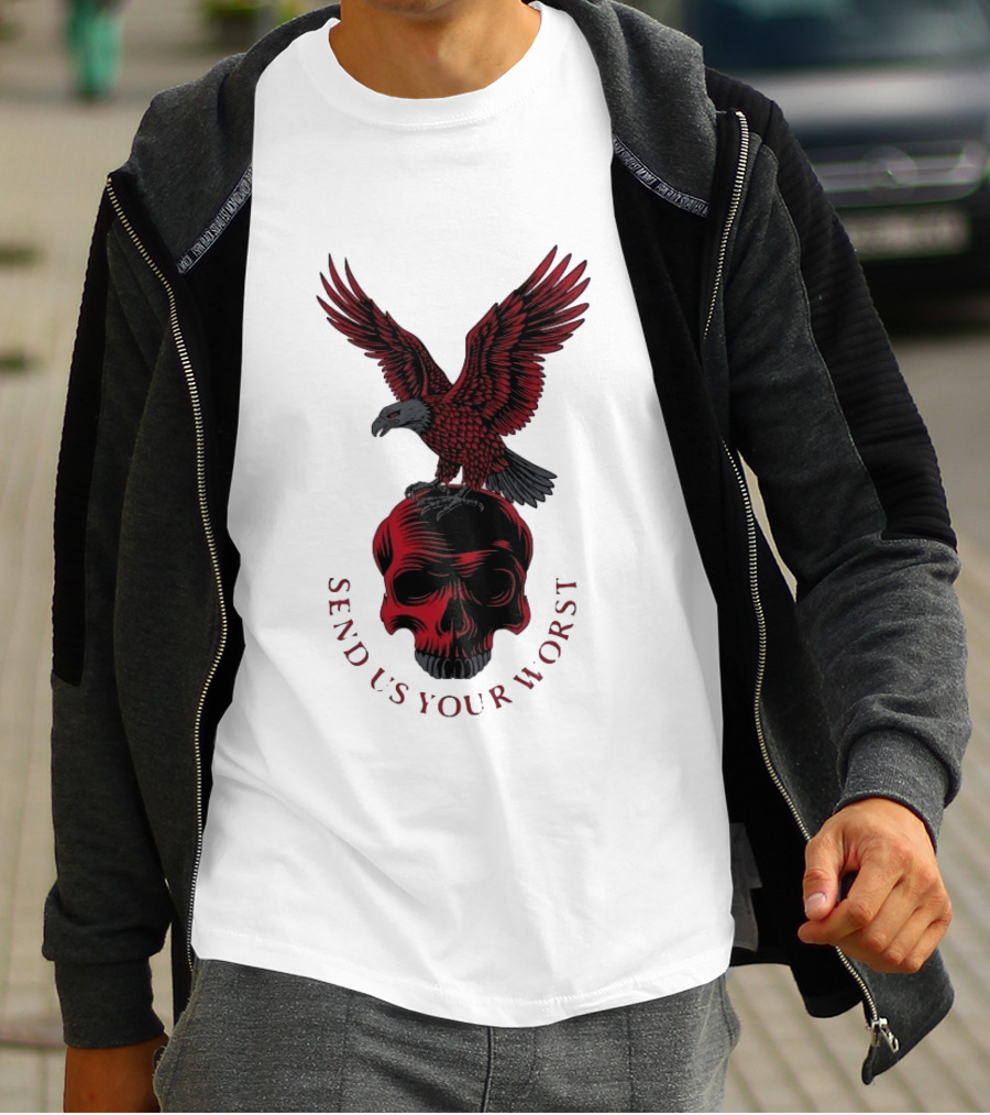 Send Us Your Worst Eagle And Skull Gothic T-Shirt