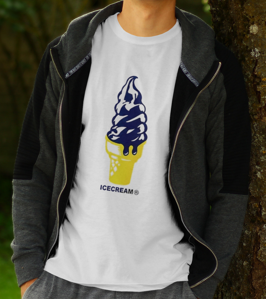 Trevor Goosby Icecream Soft Serve Brand Yellow Cone T-Shirt