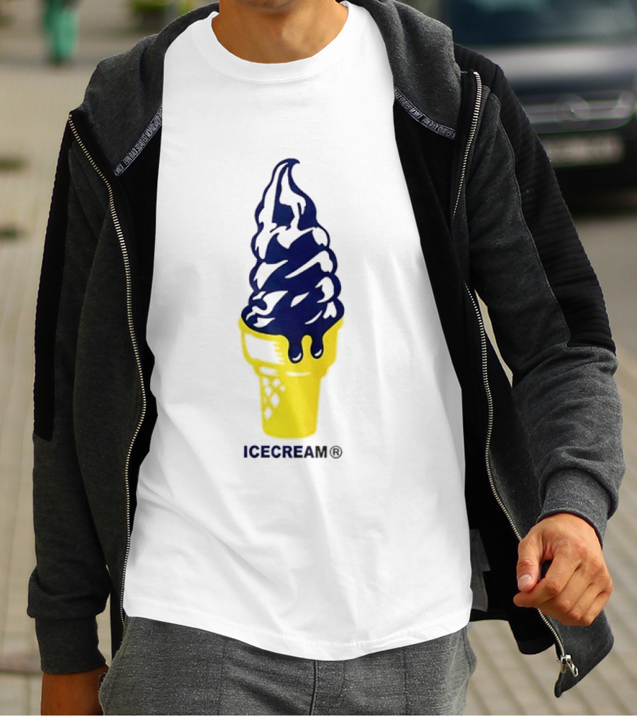 Trevor Goosby Icecream Soft Serve Brand Yellow Cone T-Shirt
